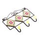  Yellow Red Floral Tiles Hooks